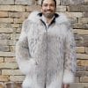 The Andre - Plush Canadian Lynx Parka with Beaver Lined Hood - Front
